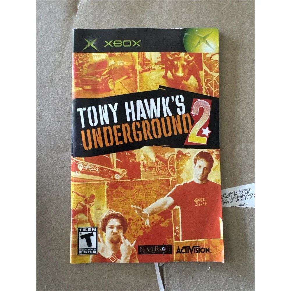 Tony Hawk's Underground 2 Xbox BL Case PH Disc Complete w/ Manual CIB VG**